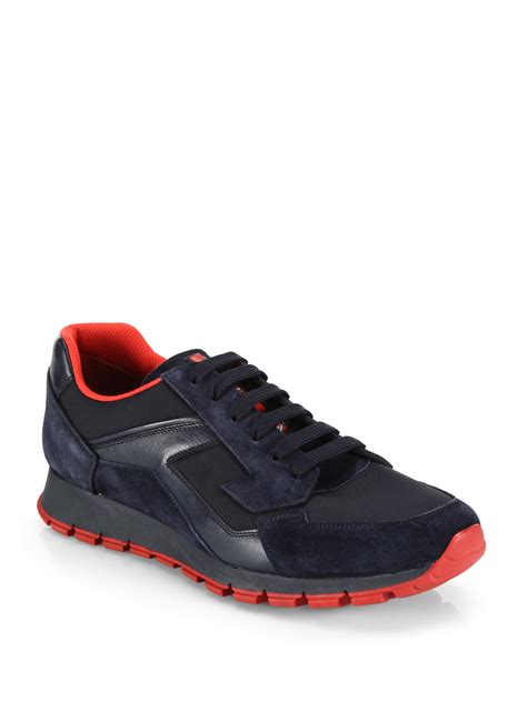 prada runners mens|prada suede sneakers men.